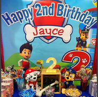 Paw Patrol Birthday Backdrop Personalized Step & Repeat - Designed, Printed & Shipped!