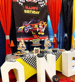 Mouse Roadster Racers Birthday Backdrop Personalized - Designed, Printed & Shipped!