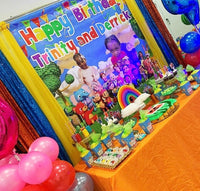 Cocomelon Birthday Backdrop Personalized Step & Repeat - Designed, Printed & Shipped!