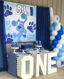 Blue's Clues Blue theme Backdrop Personalized Step & Repeat - Designed, Printed & Shipped!