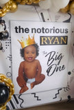 Notorious B.I.G. 1st Birthday Backdrop Photo Personalized - Designed, Printed & Shipped!