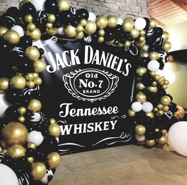 Jack Daniels Whiskey theme  Step and Repeat Backdrop - Designed, Printed & Shipped!