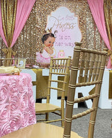 Royal Pink Princess Baby Shower Backdrop Personalized Step & Repeat - Designed, Printed & Shipped!