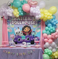 Gabby's Dollhouse Birthday Backdrop Personalized Step & Repeat - Printed & Shipped!