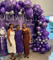 Purple Bling Birthday Step & Repeat backdrop -  Designed, Printed & Shipped!