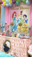 Disney Princess Party Backdrop Personalized Step & Repeat - Designed, Printed & Shipped!