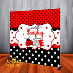 Ladybug 1st Birthday Party Backdrop Personalized Step & Repeat - Designed, Printed & Shipped!