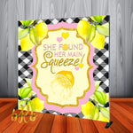Main Squeeze Lemon theme Backdrop - Step & Repeat - Designed, Printed & Shipped!