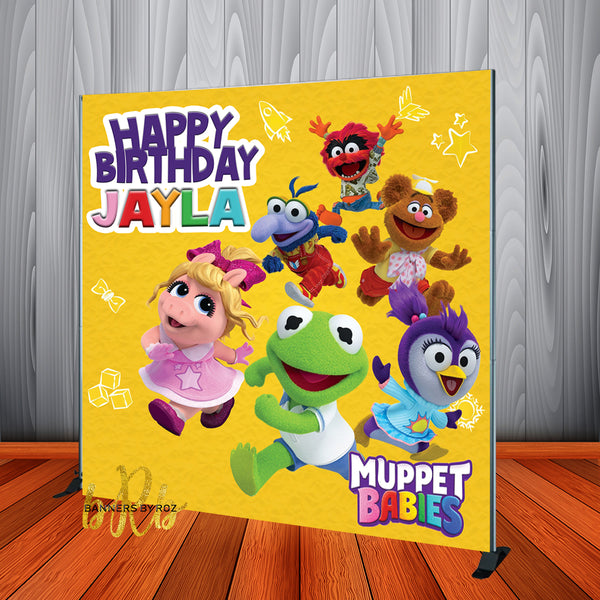 Muppet Babies Birthday Party Backdrop Personalized Step & Repeat - Designed, Printed & Shipped!