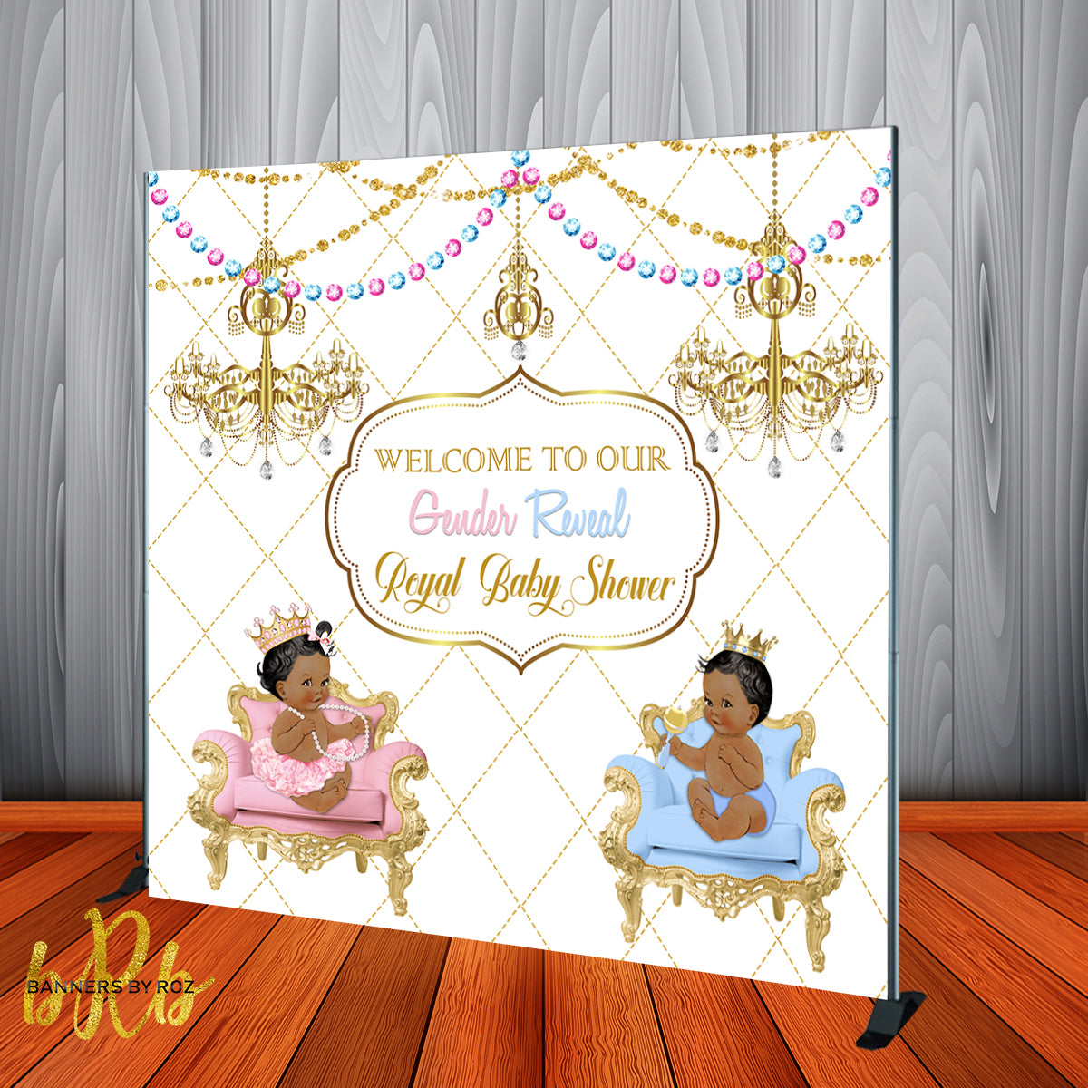 Royal Babies Gender Reveal Backdrop Personalized Step & Repeat - Desig ...