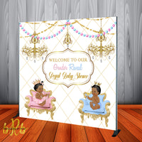 Royal Babies Gender Reveal Backdrop Personalized Step & Repeat - Designed, Printed & Shipped!