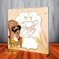 Royal Princess Coral Peach Backdrop Personalized Step & Repeat - Designed, Printed & Shipped!