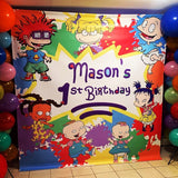 Rugrats Paint Splash Birthday Backdrop Personalized - Designed, Printed & Shipped!
