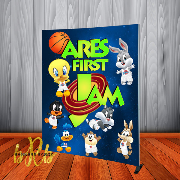 Space Jam Babies Backdrop Personalized Step & Repeat - Designed, Printed & Shipped!