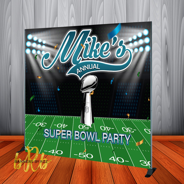 Super Bowl 2024 Football Backdrop Personalized Step & Repeat - Printed & Shipped!