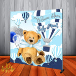 Teddy Bear Hot Air Balloons Backdrop Personalized - Designed, Printed & Shipped!