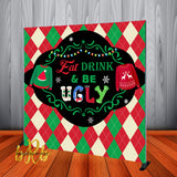 Ugly Sweater Christmas Party Backdrop - Personalized, Printed and Shipped!